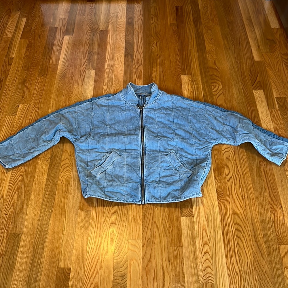 Free People Denim Dolman Quilted Jacket - Picture 6 of 16
